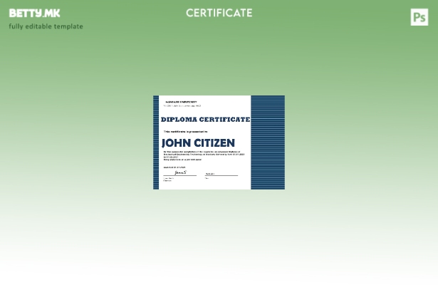 Модерен стил шаблон за сертификат за машинска диплома од САД